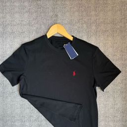 thumbnail for PL Ruff Pony Mark Classic Men's Cotton Round Neck Short-sleeved T-shirt Simple All-match Top Short-sleeved