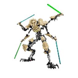 thumbnail for KSZ 605 713 326 714 Black Samurai Storm Cavalry Star Battle Battle Doll Building Blocks Toy