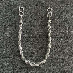 thumbnail for Ironworth handmade threaded braided rope trouser chain, metal keychain, high-end wear and accessories, bag pendant