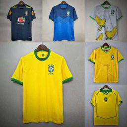 thumbnail for Five-star Brazil home and away 980204 retro jerseys, national team fan edition, special edition Thai jerseys