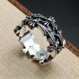thumbnail for Crow Heart Ring Cross High-End Hip-Hop Punk Couple Style Tomb Eternal Heart Cross-Border Factory Wholesale