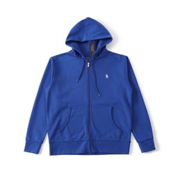 thumbnail for High-quality cross-border foreign trade ten-color basic pony logo embroidered hooded sweatshirt men's and women's zipper jacket