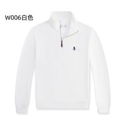 thumbnail for 2026 Spring and Autumn American Classic Cotton RL Pony Mark Embroidered Stand Collar Sweatshirt Half Zip Knitted Long Sleeve Jacket