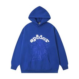 thumbnail for Beautiful Trendy Men's and Women's 555555 Spider Web Foam Printed Hip-Hop Loose fleece-lined Hooded Sweat suit