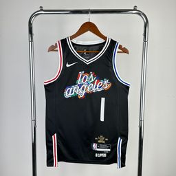 thumbnail for 23-25 Season Clippers Hot-Pressed Home Jersey 0 Westbrook No. 1 Harden 13 George 2 Leonard Basketball Uniform