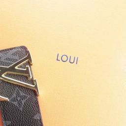 thumbnail for l Cross-border foreign trade V white presbydom belt international brand men's belt plaid letter buckle belt cowhide high-end sense