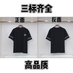 thumbnail for 2025 Summer Trendy Brand New Pure Cotton Round Neck Short-Sleeved T-Shirt with Letter Print on the Chest Casual Loose Versatile Top