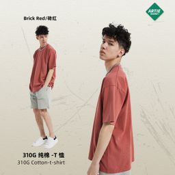 thumbnail for ARTIE Men's Clothing | Tide brand men's clothing high-quality heavy 310g wash water men's short-sleeved t-shirt loose trendy men's and women's short-sleeved T-shirt