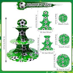 thumbnail for Amazon Popular World Cup Theme Cake Stand, Football Birthday Cake Snack Dessert Ornaments Party Decoration
