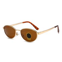 thumbnail for New Export Metal Anti-Uv Sunglasses European and American Retro Trendy Colorful Film Glass Sunglasses 3774