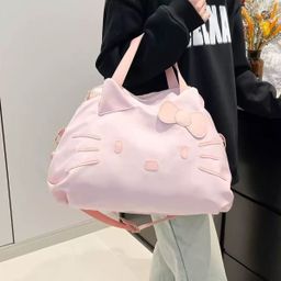 thumbnail for Large capacity portable short travel bag KT business trip luggage bag Hello Kitty casual shoulder bag cartoon tote bag for women