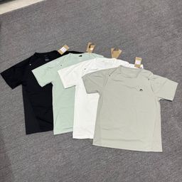thumbnail for In Stock, quick-dry seamless short-sleeve T-shirt, crew neck men's loose breathable hole, fitness running stretch casual top, trendy