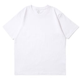 thumbnail for Xinjiang cotton 400g heavy long-staple cotton pure white cotton short-sleeved T-shirt summer round neck loose and versatile base shirt