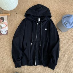 thumbnail for 现货ALOGANT秋冬运动休闲宽松拉链女士连帽百搭卫衣开衫情侣外套