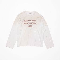 thumbnail for Cross-Border Trendy Brand Ac 1996 Hot Diamond Letter Printing Washed Old Accessible Luxury Men's and Women's Loose Long-Sleeved T-Shirt