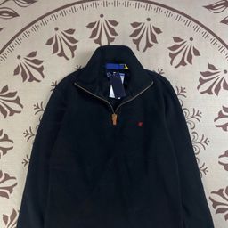 thumbnail for RL Ralph Pony Half Zip Loose American Lapel Retro Long Sleeve Sweat Men&#039;s Polo Couple Sweat Women