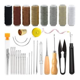 thumbnail for Cross-border identical leather sewing kit 33pcs hand-sewn set, handmade DIY leather goods making, hand-sewn tools, leather