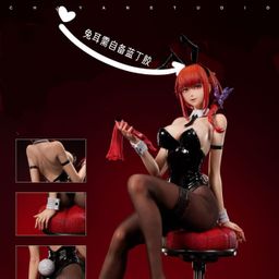 thumbnail for New Chainsaw Man Demon Possessed Makima Bunny Girl Figure Statue Model Toy