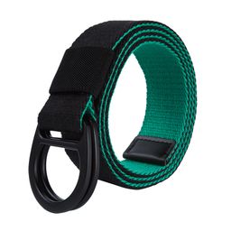 thumbnail for Trendy brand canvas belt men's belt double ring buckle extended pants belt women's korean fashion denim teen students