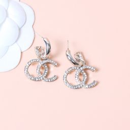 thumbnail for Cross-border small fragrance letter rhinestone stud earrings new pendant personality fashion foreign earrings