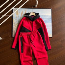 thumbnail for 26 Spring and Autumn New Casual Sports Air Layer Hooded Jacket and Sweatpants Set 454 and 461