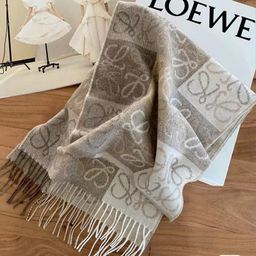 thumbnail for 2022 popular star with the same Luo Wei scarf, women's imitation cashmere, jacquard, tassel, checkerboard shawl manufacturers wholesale
