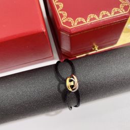 thumbnail for 【02】Pulseira colorida de três anéis tecida à mão, presente de ano novo, pulseira vermelha da sorte para casal, namorado e namorada