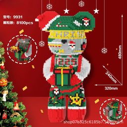 thumbnail for Chaoleisen urso violento bloco de construção brinquedo fabricante vendas diretas série ornamento pequena partícula brinquedo educacional dropshipping