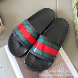 thumbnail for European Station Foreign Trade G Home Slippers Men&#039;s and Women&#039;s Flat Bottom Couple Comfortable All-Match One-Hop Beach Slippers Home