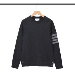 thumbnail for TB BROWIN's new TB autumn waffle round neck sweater Korean version of the casual yarn-dyed four-bar one-piece haircut