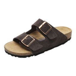 thumbnail for Genuine Leather Birkenstock Shoes, Suede Soft Sole, Men's and Women's Casual and Versatile One-Strap Beach Sandals
