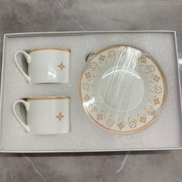 thumbnail for New Simple and Fashionable Bone China Coffee Cup and Saucer Afternoon Tea Cup High-End Personalized Couple Pair Cup Holiday Gift Wholesale