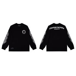 thumbnail for [All Departments] Chrome Heart Rock Long-Sleeve T-shirt Pure Cotton Light Luxury Embroidery Long-term Supply