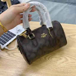 thumbnail for Cross-border cylinder bags, women's versatile fashion trends, letters, presbyopia, handbags, light luxury textures, one-shoulder crossbody bags