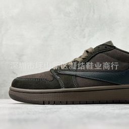 thumbnail for Putian Shoes Wholesale Company-Grade Aj1 Low-Top Barb Lightning Dark Brown Ts Joint Men&#039s and Women&#039s Basketball Shoes