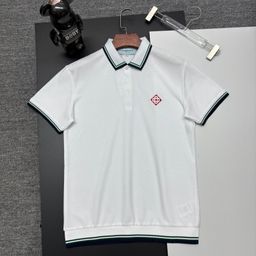 thumbnail for Original European and American Trendy Brand Short-Sleeve Cotton T-Shirt, New Summer Style for Men, Embroidered T-Shirt, Trendy Unisex Versatile Open-Collar Tee