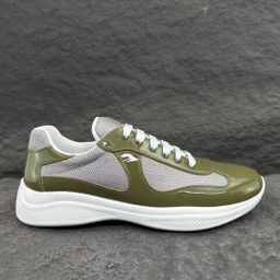 thumbnail for Spot second foreign trade Americas cup P home bright leather mesh breathable casual fashion sports patent leather men's shoes