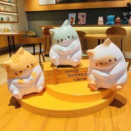 thumbnail for 【】Good Luck Cocoa Cat Squeeze Toy Stress Relief Gadget Little Cat Office Desktop Decoration Gift Stress Relief Toy