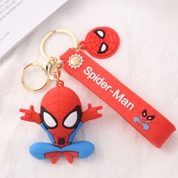 thumbnail for Marvel Spider-Man keychain silicone pendant doll wholesale schoolbag pendant cartoon good and evil Spider-Man keychain