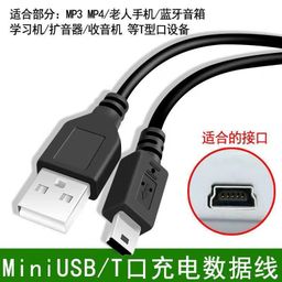thumbnail for Mp4 Charging Cable Mp3 Navigation T-Port V3 Old-Fashioned Wide Socket Charger Radio Data Cable Bluetooth Audio