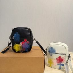 thumbnail for Korean Style Klo Spicy Girl trendy colored leather patchwork chicken nugget bag, high-end vintage cross hand-to-hand single-shoulder underarm bag
