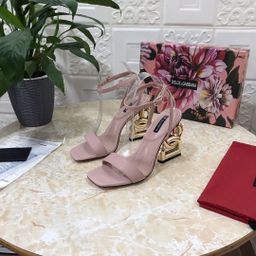 thumbnail for European Station DG Casual Leather Shoes Silver Sea Cucumber Cowhide Women's Shoes Slippers Explosive Sandals High Heel Comfortable