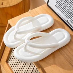 thumbnail for Solid Color Flip-Flops for Women, Summer Home Use, Couple Indoor Slippers, Non-Slip, Breathable, Comfortable and Versatile