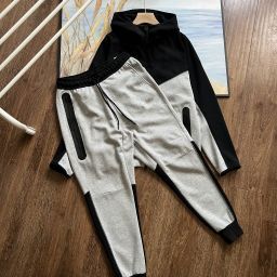 thumbnail for Sports and leisure suit Spring and Autumn new hooded jacket laminated trousers athleisure suit