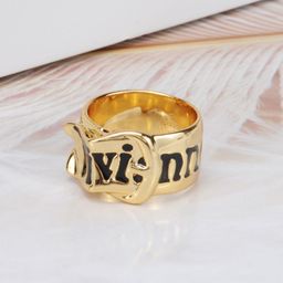 thumbnail for Best-selling high-end version Weiweian classic belt buckle ring, best-selling personalized European and American punk style