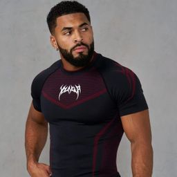 thumbnail for YOUNGLA American Summer New Men's Tight T-Shirt Jogger Sports Fitness Running Training Quick Dry Short Sleeve