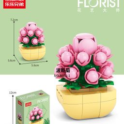 thumbnail for Fleshy Small Particle Building Blocks Compatible with Lego Assembled Building Blocks Flower Plants Potted Plant Ornaments Girls Gifts Gifts