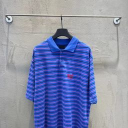 thumbnail for High version B family 25SS new wheat ear BB embroidery striped polo half-sleeve T unisex short sleeves