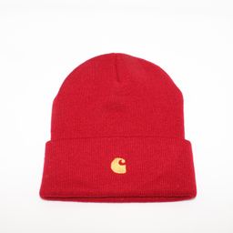 thumbnail for Solid color four-corner folded gold embroidery knitted hat foreign trade workwear men's and women's trendy brand woolen hat cold hat warm hat