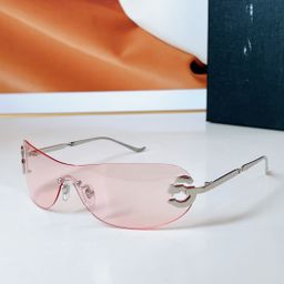 thumbnail for Dujia fashion trend frameless integrated sunglasses street photography slimming anti-UV sunglasses DG2308